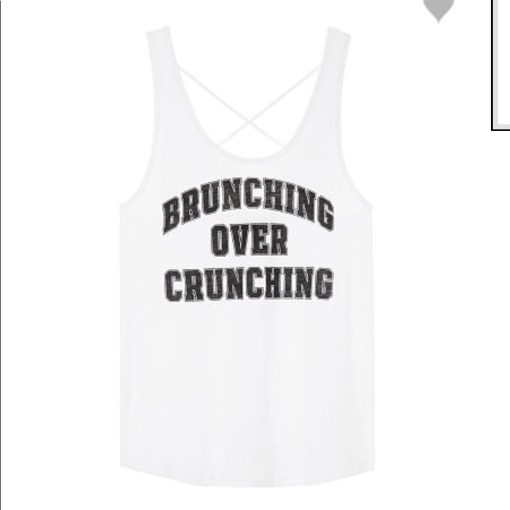 NEw VSPink XSmall Brunching over Crunching Tank